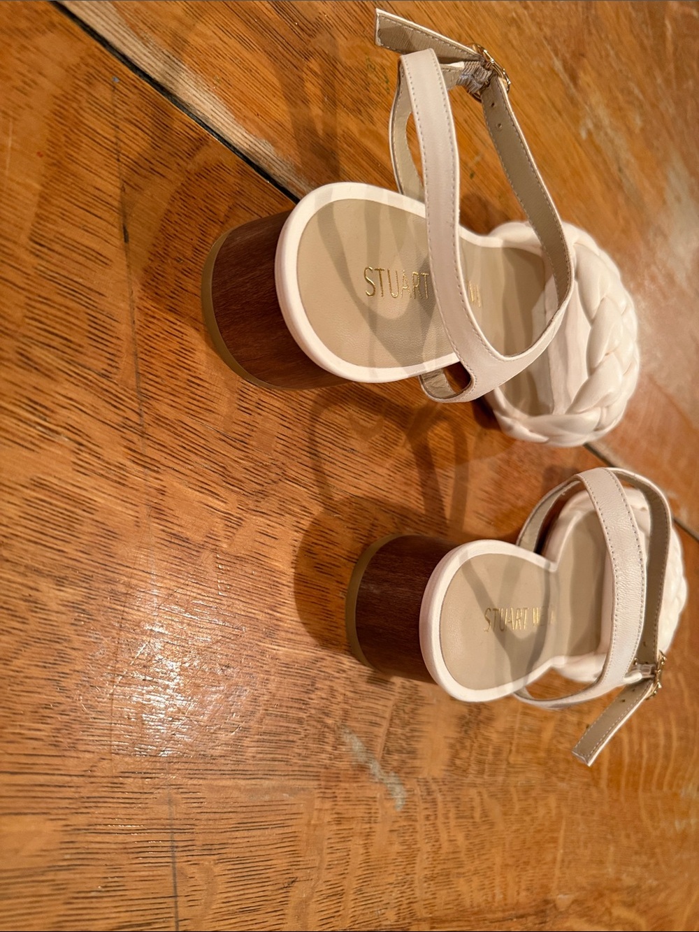 NEW! Stuart Weitzman Ivory Braida 35mm Sandals - Picture 4 of 6